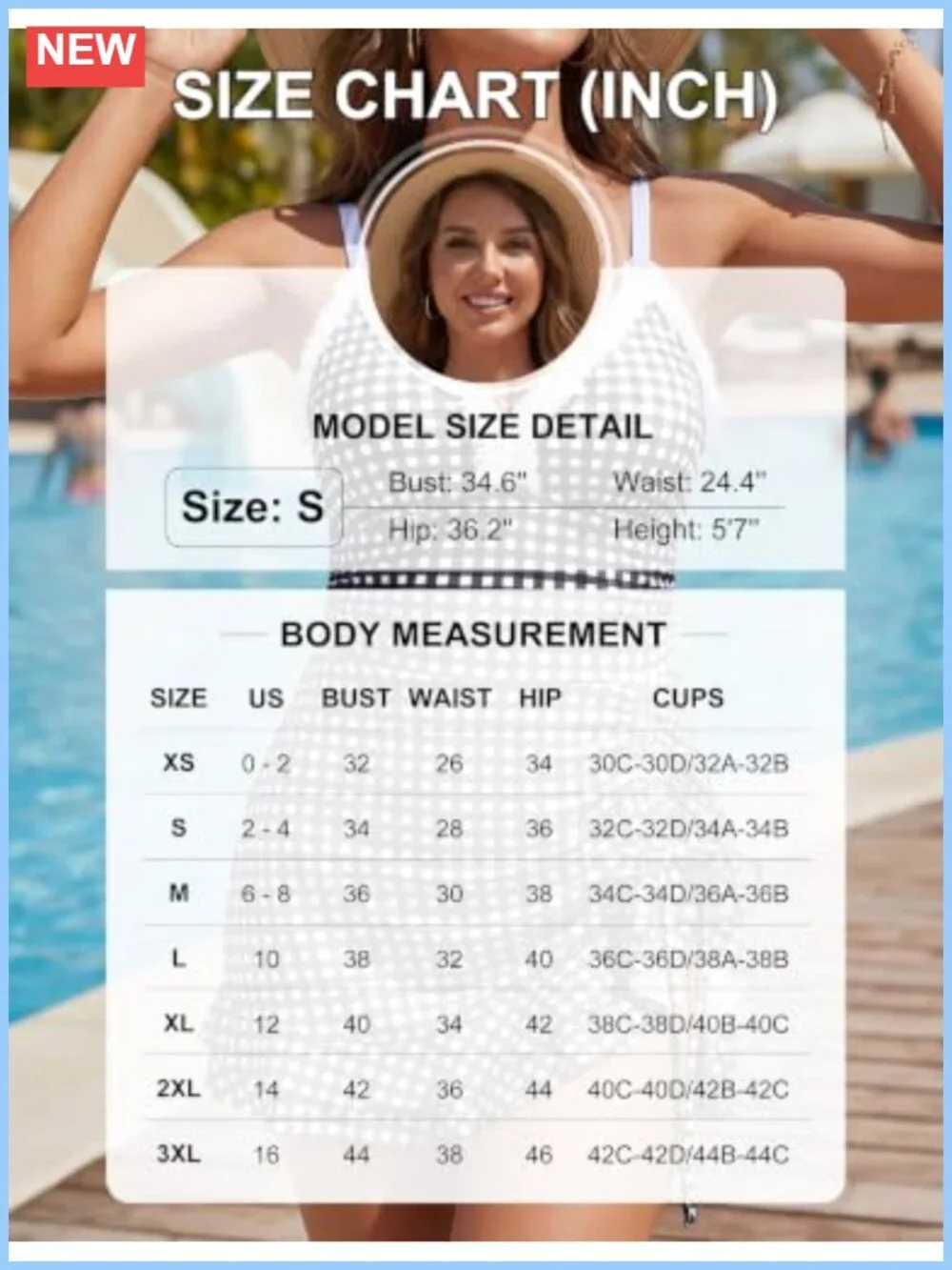 One Piece Swimsuit Tummy Control Adjustable Straps V-Neck Ruffle Trim Quick Dry